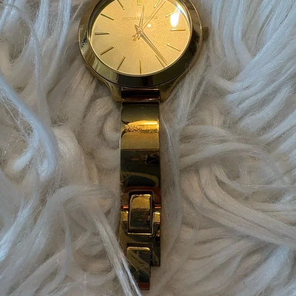 Michael Kors Gold Tone Minimalist Bracelet Watch - Picture 5 of 15